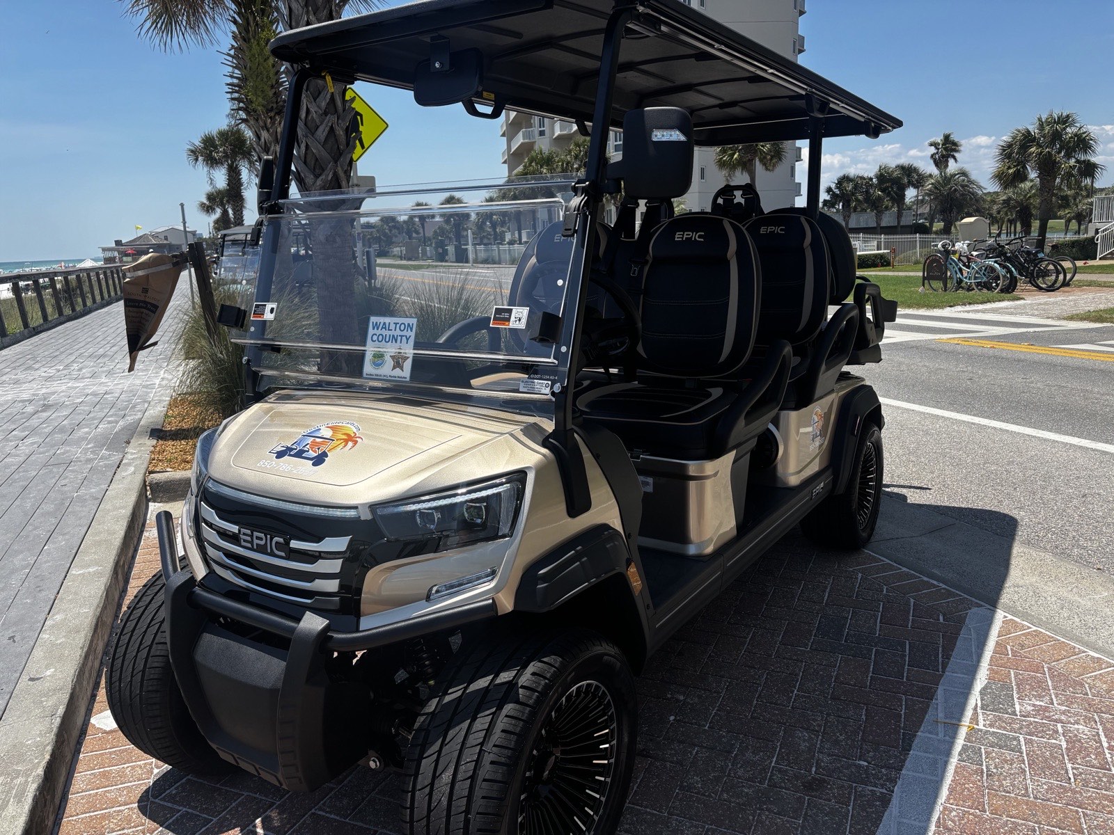 Good Times Roll golf cart